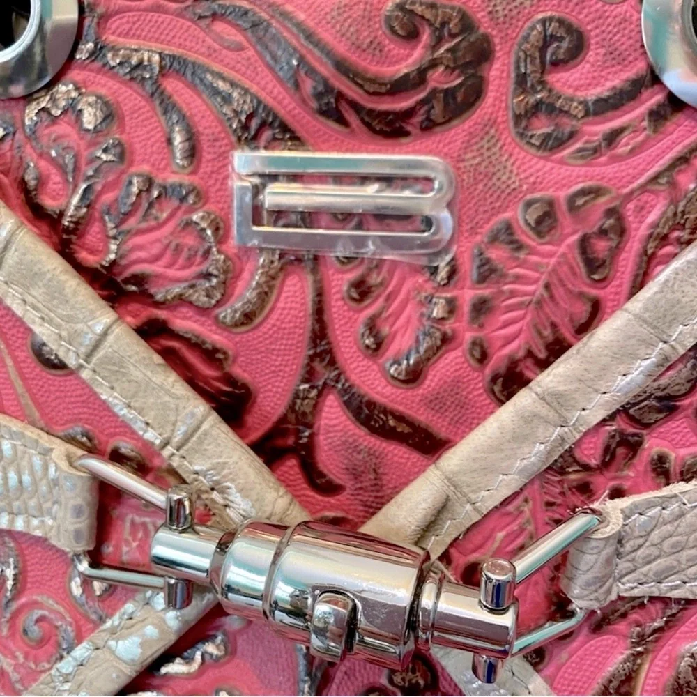 BSWANKY- Handmade Genuine limited leather Pink luxury convertible Sophie Bag.